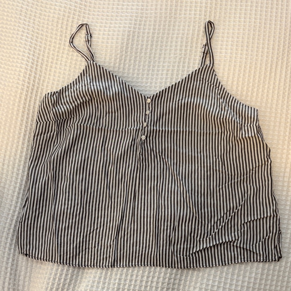 Old Navy Black and White Striped Camisole
